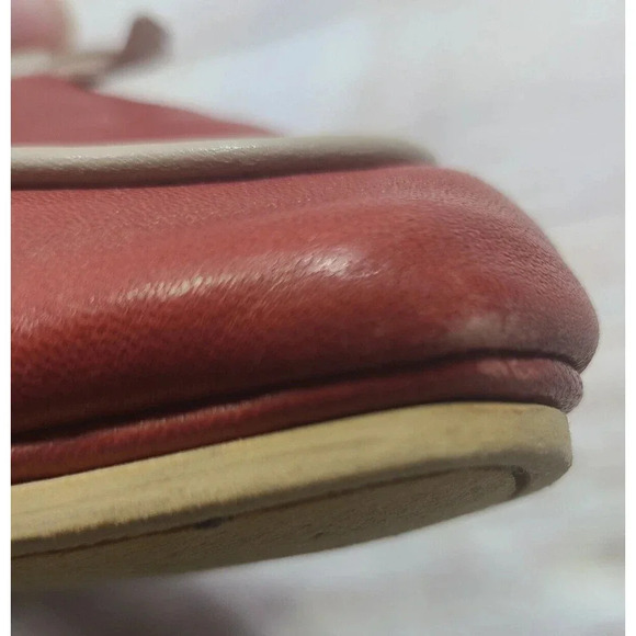 French Sole FS/NY Women's Size 8 Shoes Pull On Flats Cream Red Slip on Career - Picture 7 of 9